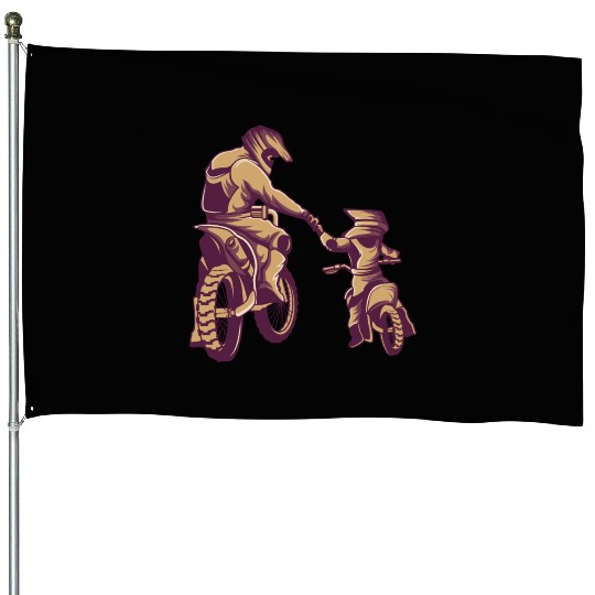 Title: Motocross Dirt Bike Fathers Day House Flags