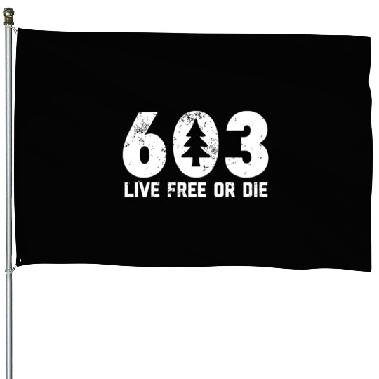 Live Free or Die 603 tree New Hampshire House Flags