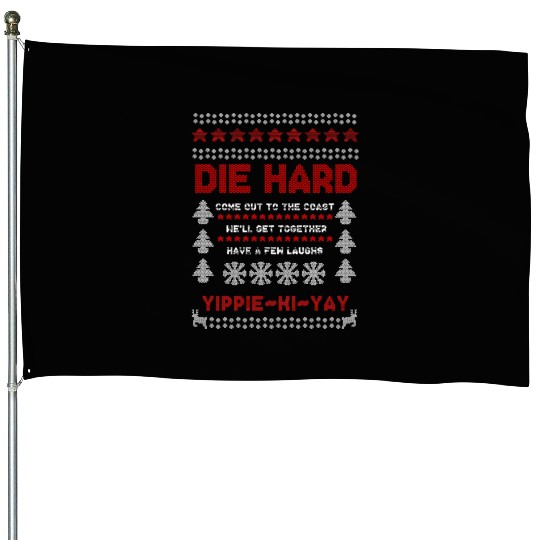 Die Hard Christmas Jumper House Flags