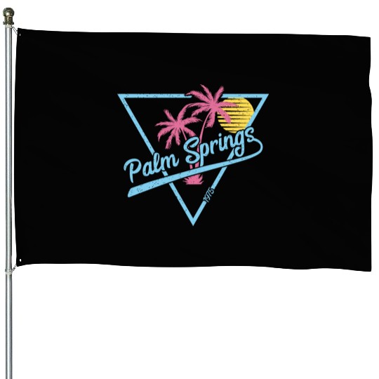 Palm Springs Vintage Retro 1975 House Flags