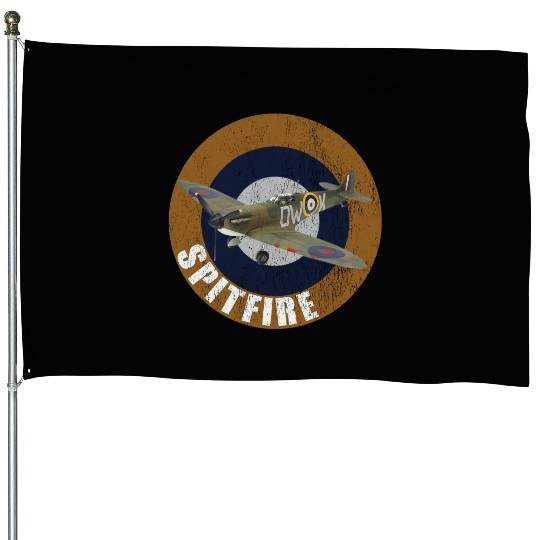 Famous WW2 Planes Supermarine Spitfire House Flags