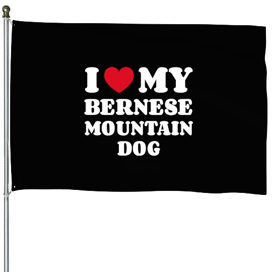 Bernese Mountain Dog House Flags