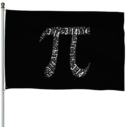 Pi Day - Nerd Geek - Love Math Pi Symbol - Kids House Flags