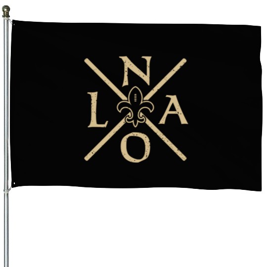 New Orleans Football Vintage Louisiana NOLA Saint House Flags