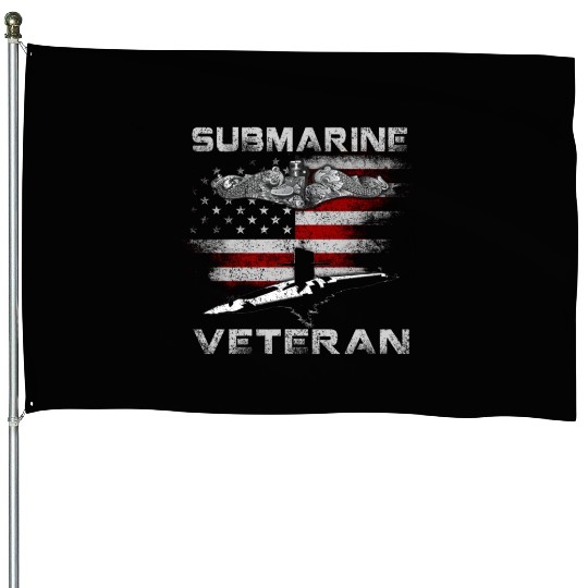 Vintage US Navy Submarine Service Veteran House Flags