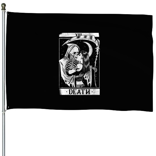 Blackcraft Death the Grim Reaper Kiss Tarot Card House Flags