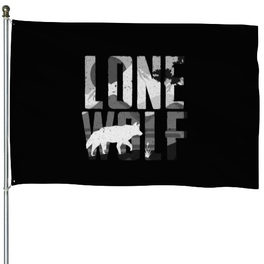 Lone Wolf Gift House Flags