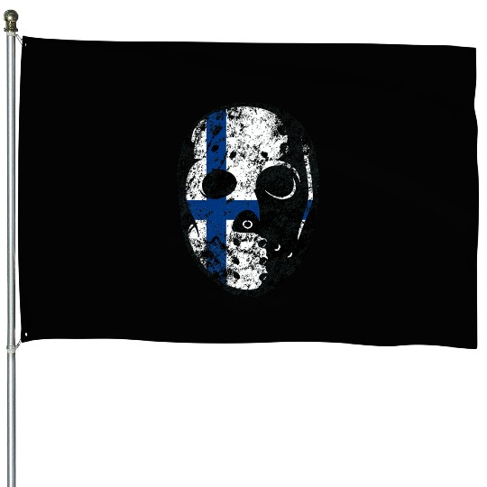 Old School Goalie Mask-Finland House Flags