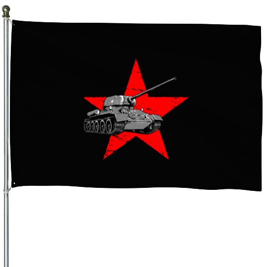 T-34-85 Soviet medium tank House Flags