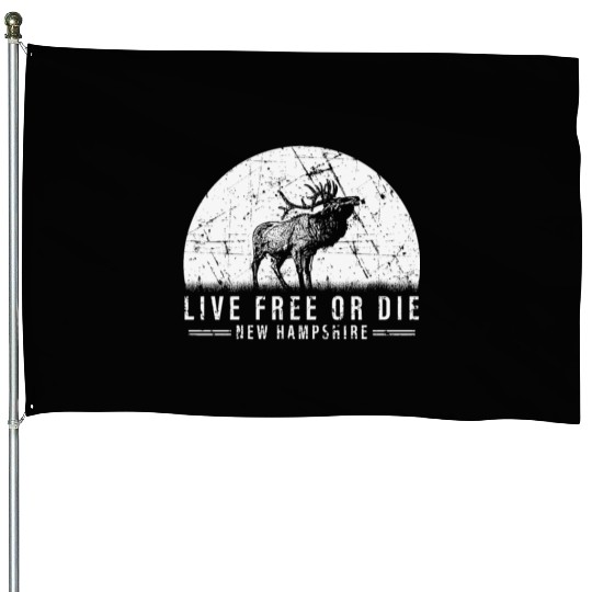 Live Free or Die New Hampshire Hiking House Flags