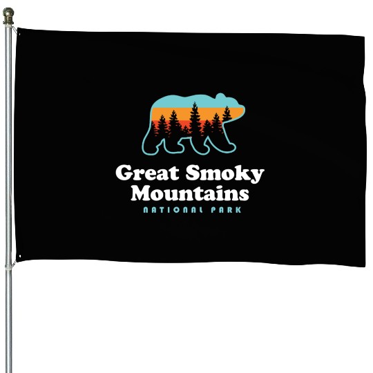 Great Smoky Mountains House Flags Bear Great Smoky Mount
