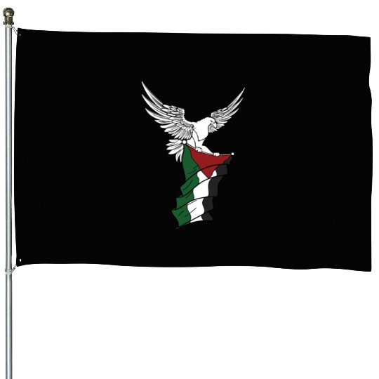 Free Palestine Palestinian Flag Bird Eagle Palesti House Flags