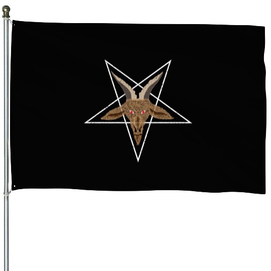 Baphomet Pentagram House Flags