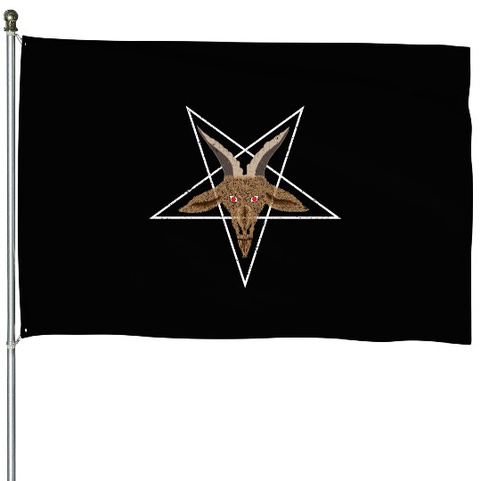 Baphomet Pentagram House Flags