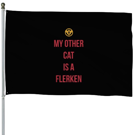 Captain Marvel My Other Cat Is A Flerken Bold Logo House Flags