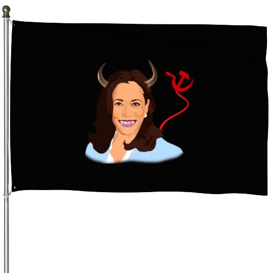 Trump kamala harris monster communist House Flags