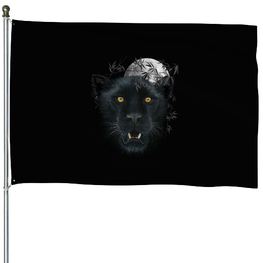 Black Panther Spirit The Face Of Power, Protection House Flags