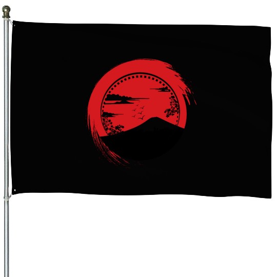 Japan Volcano House Flags