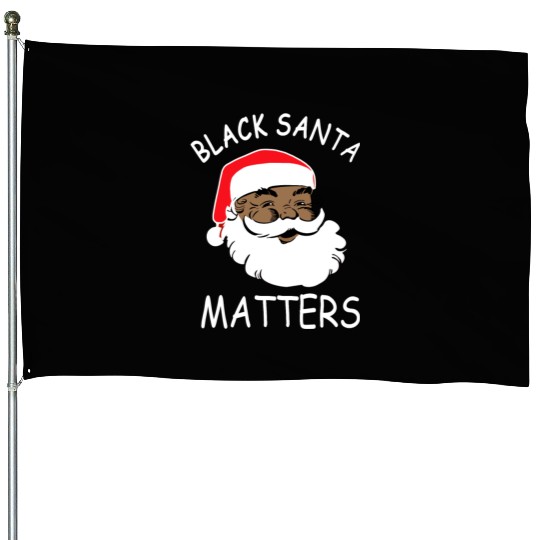 African American Black Santa Matters Christmas House Flags