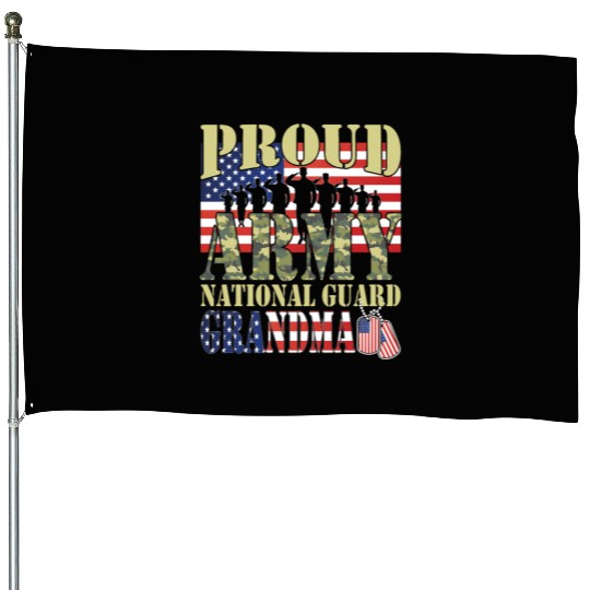 Proud Army National Guard Grandma House Flags