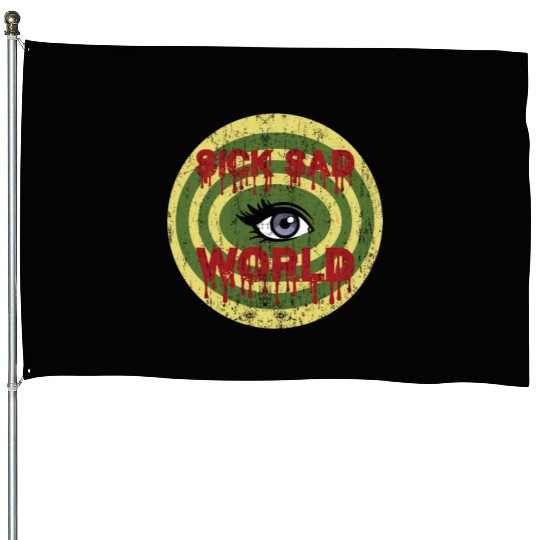 Daria Sick Sad World Drippy Text Eye Logo House Flags