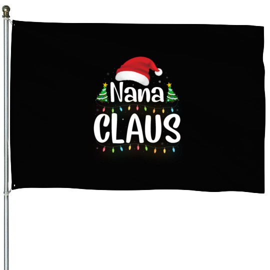Funny Santa Nana Claus Christmas Family Matching House Flags