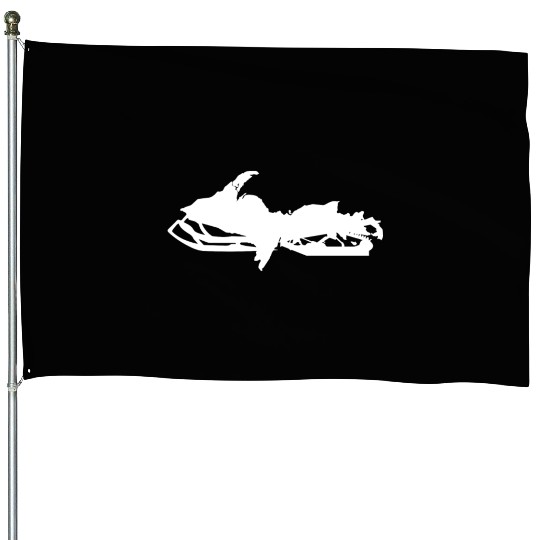 Michigan Snowmobile Upper Peninsula Snowmobiling House Flags