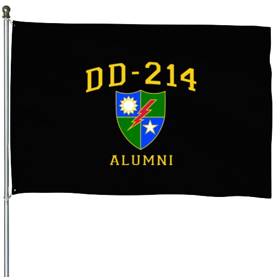 US Army Ranger Veteran DD214 Alumni Logo Insignia House Flags