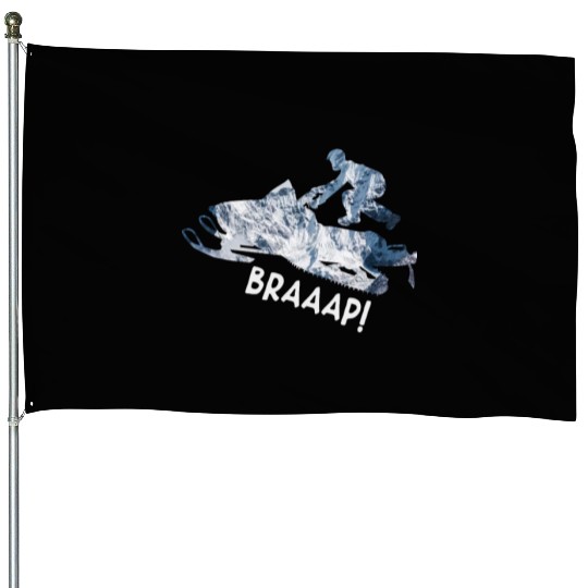 Novelty Snowmobile Gifts Winter Snow Bike Lovers House Flags