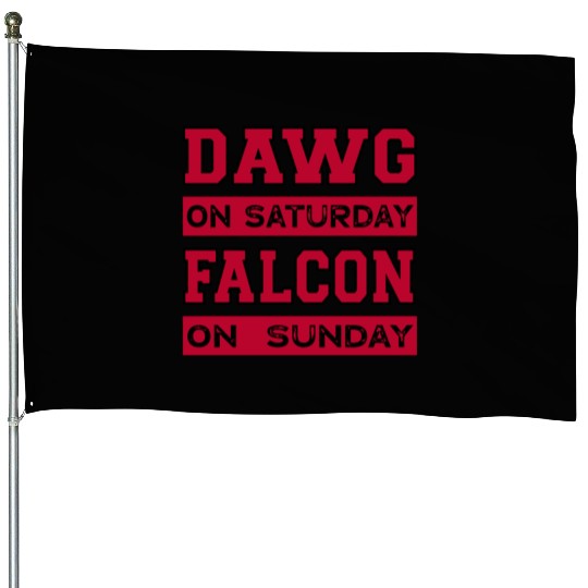 Dawg On Saturday Falcon On Sunday Atlanta Athens F House Flags