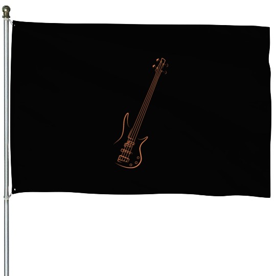 Bass Guitar House Flags