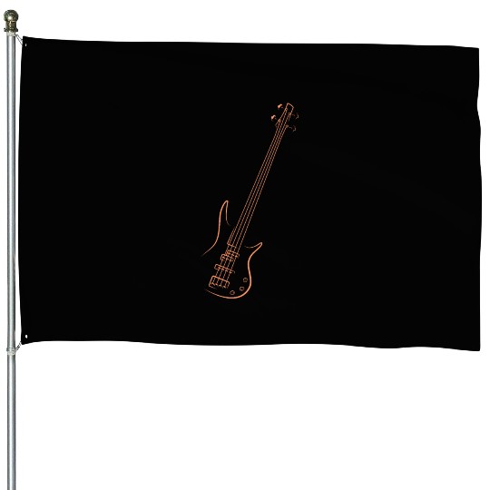 Bass Guitar House Flags