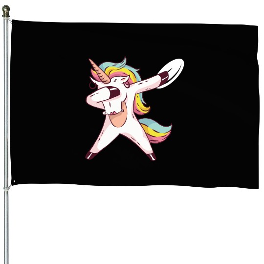 Disc Golf Gift Frlof Ultimate Unicorn House Flags
