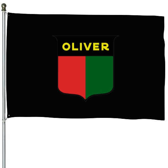 Oliver farm RED Green House Flags