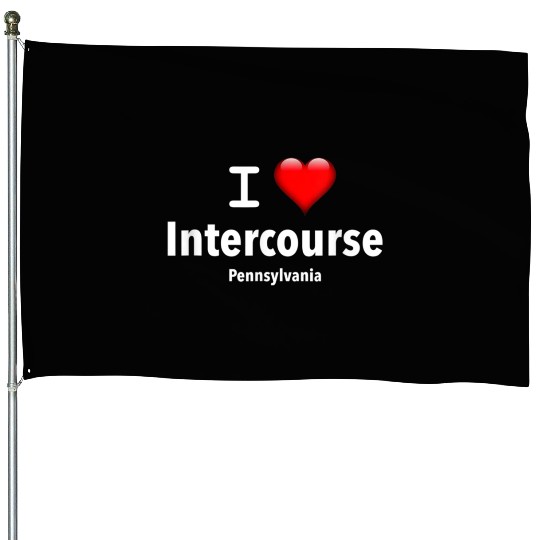 I Love Intercourse Pennsylvania House Flags