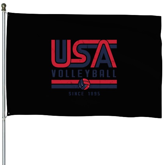 Usa Vintage Volleyball Since 1895 Graphic Design D House Flags