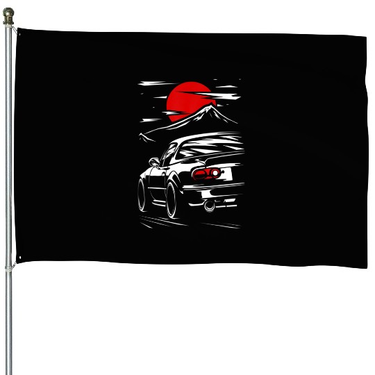Miata mx5 JDM car House Flags