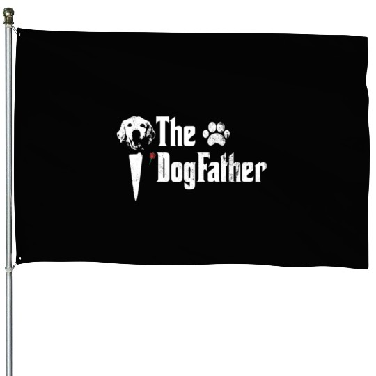 Mens The Dogfather Golden Retriever Dog Dad Father House Flags