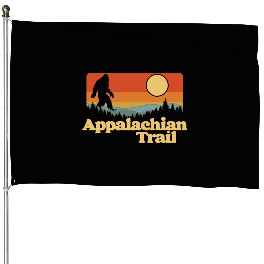 Appalachian Trail Bigfoot Outdoor Lover Vintage 80 House Flags
