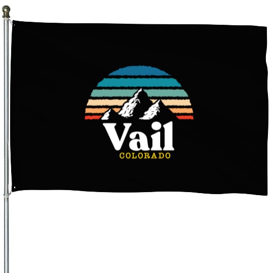 Vail Colorado Usa Ski Resort 1980S Retro Gift House Flags