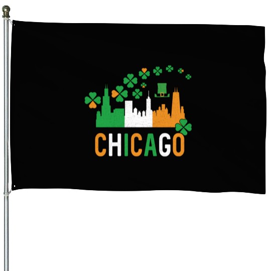Chicago Irish Pride St Patricks Day House Flags