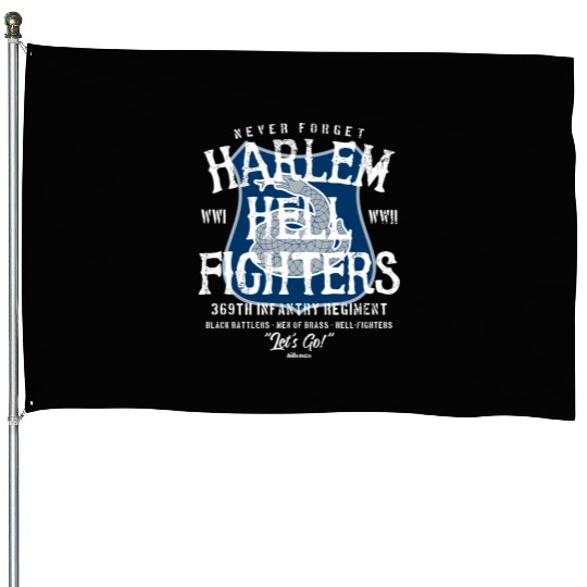 Harlem Hellfighters Vintage Black Military History House Flags
