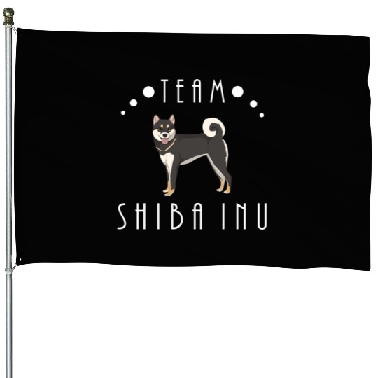 Team Shiba Inu - Black and Tan House Flags