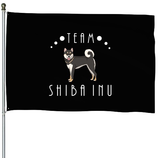 Team Shiba Inu - Black and Tan House Flags