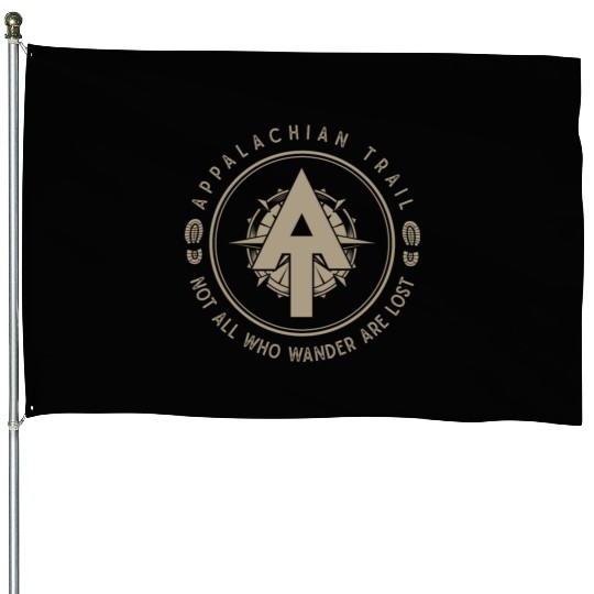 Appalachian Trail Logo Hiking Wander in the US House Flags
