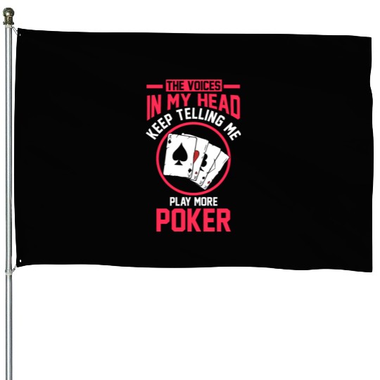 Poker Player Casino Cards Gift House Flags