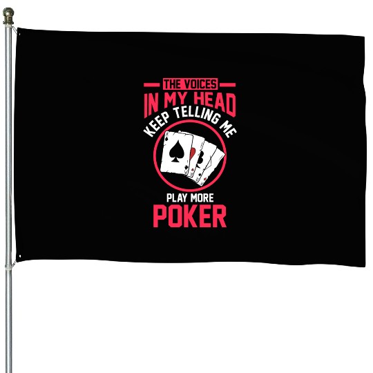 Poker Player Casino Cards Gift House Flags