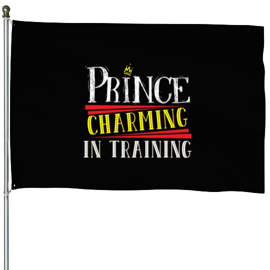 Prince Charming In Training Crown King Queen House Flags