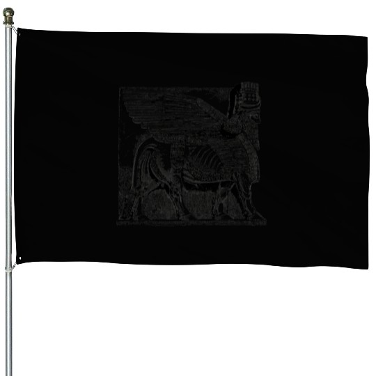 Lamassu Sumerian Persian Lion Bull Human Head House Flags