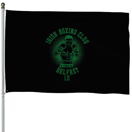 Irish Boxing Club Belfast Boxer Gifts Boxing Lover House Flags